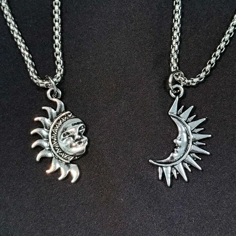 Sun & Moon Necklace Set of 2