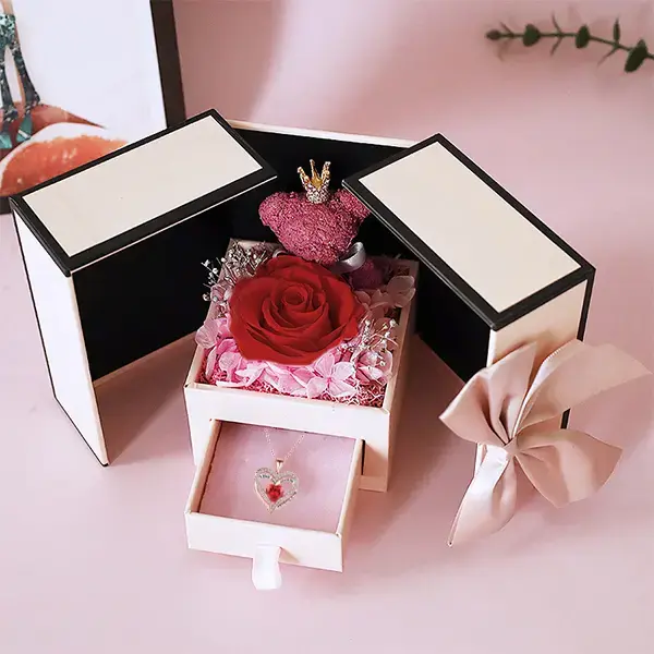Forever Rose Keepsake Box with Necklace
