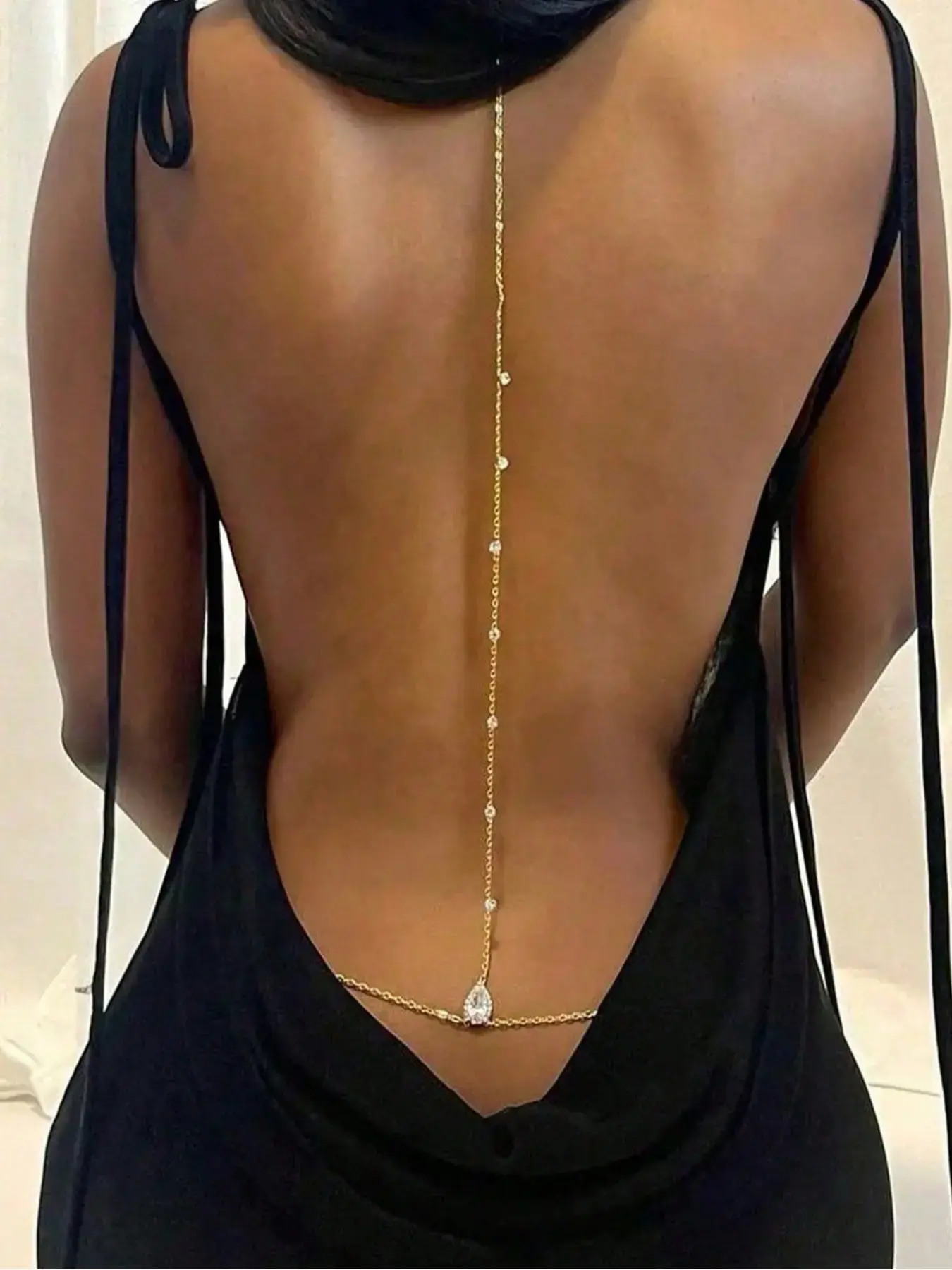 Crystal Teardrop Body Chain
