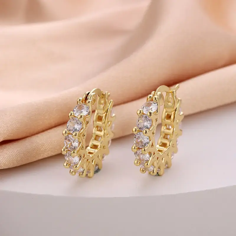 Crystal Huggie Earrings — Set of 3 Pairs