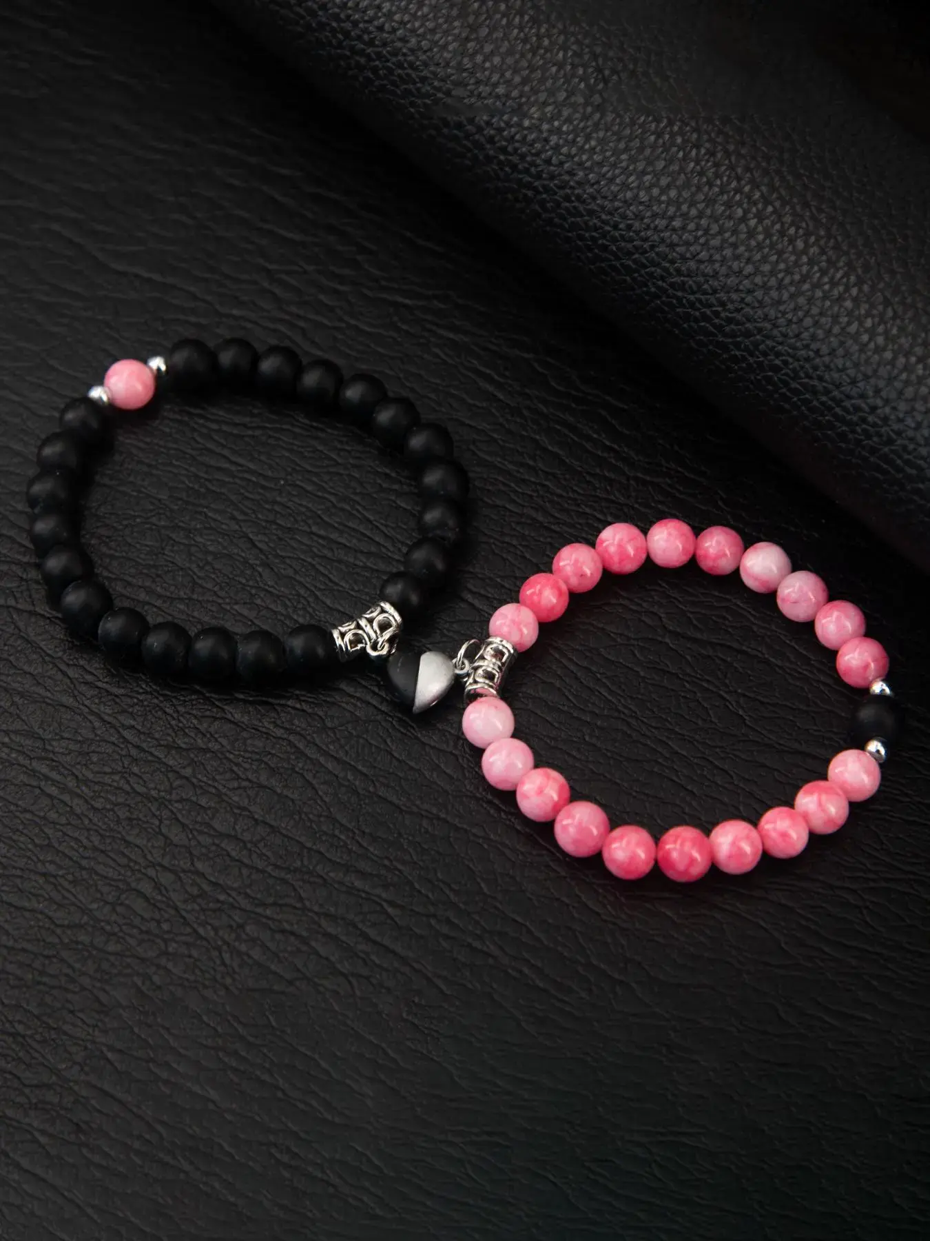 Magnetic Heart Friendship Bracelets — Set of 2